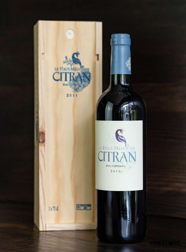 Вино Le Haut-Medoc de Citran CRU Bourgeois в подарочном пенале 2011 0.75 л