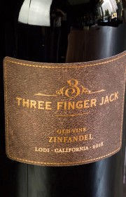 Вино Three Finger Jack Old Vine Zinfandel 2018 0.75 л