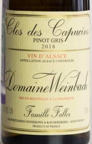 Вино Domaine Weinbach Clos des Capucins 2018 0.375