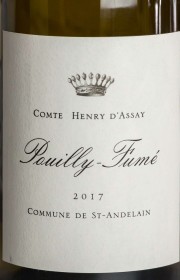 Вино Comte Henry d'Assay Commune de St-Andelain 2017 0.75 л