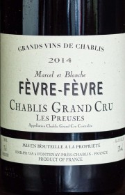 Вино Marcel et Blanche Fevre, Chablis Grand Cru Les Preuses 2014 0.75 л
